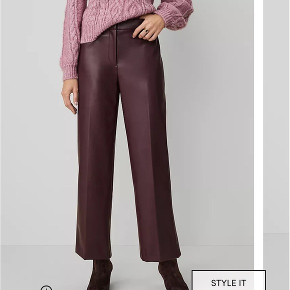 Ann Taylor faux leather pants - Picture 2 of 15